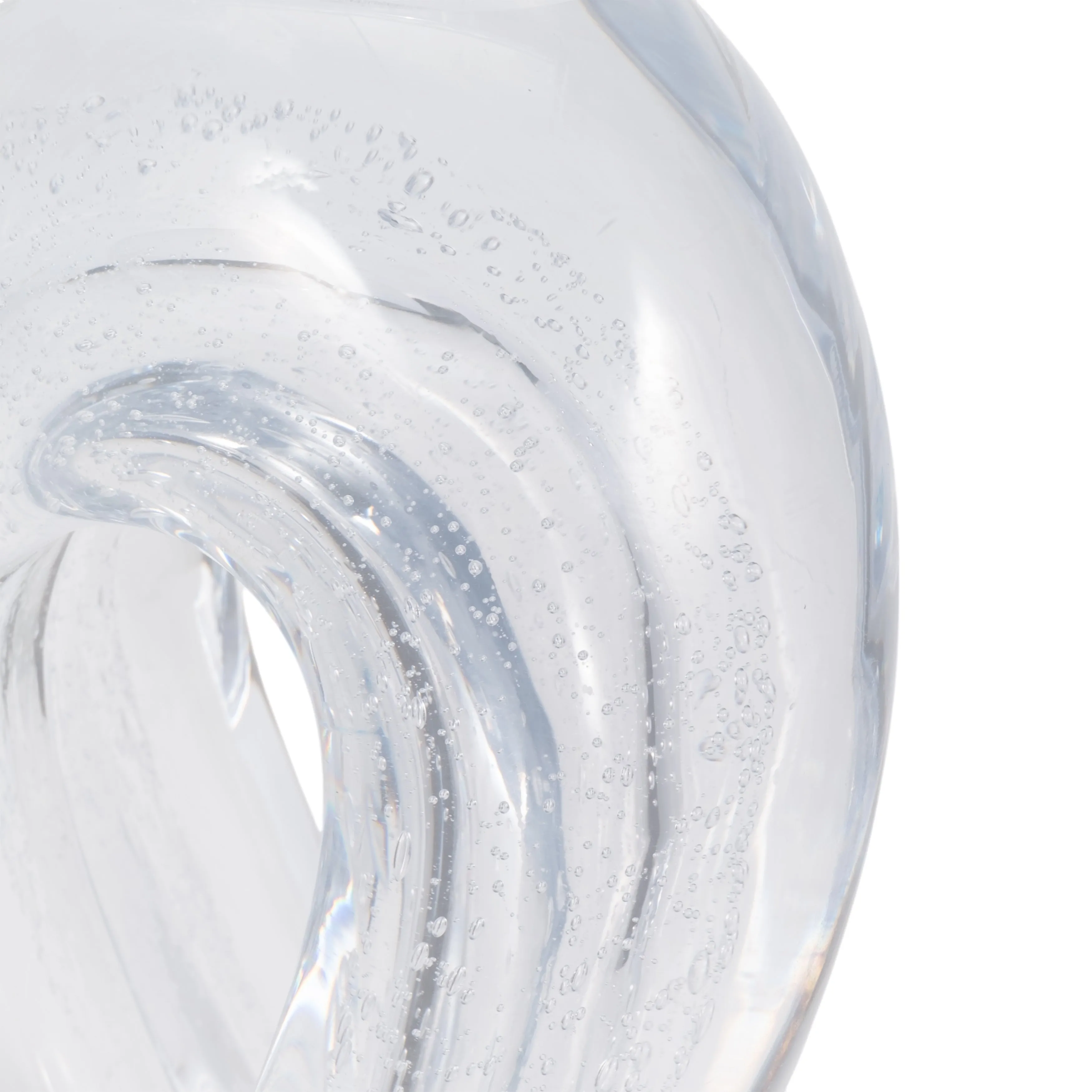 S/2 12/17" Celestine Glass Sculptures, Clear