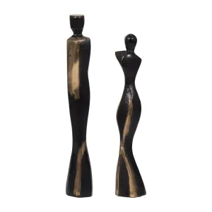 S/2 14/16" Torren Couple Statuary, Bronze