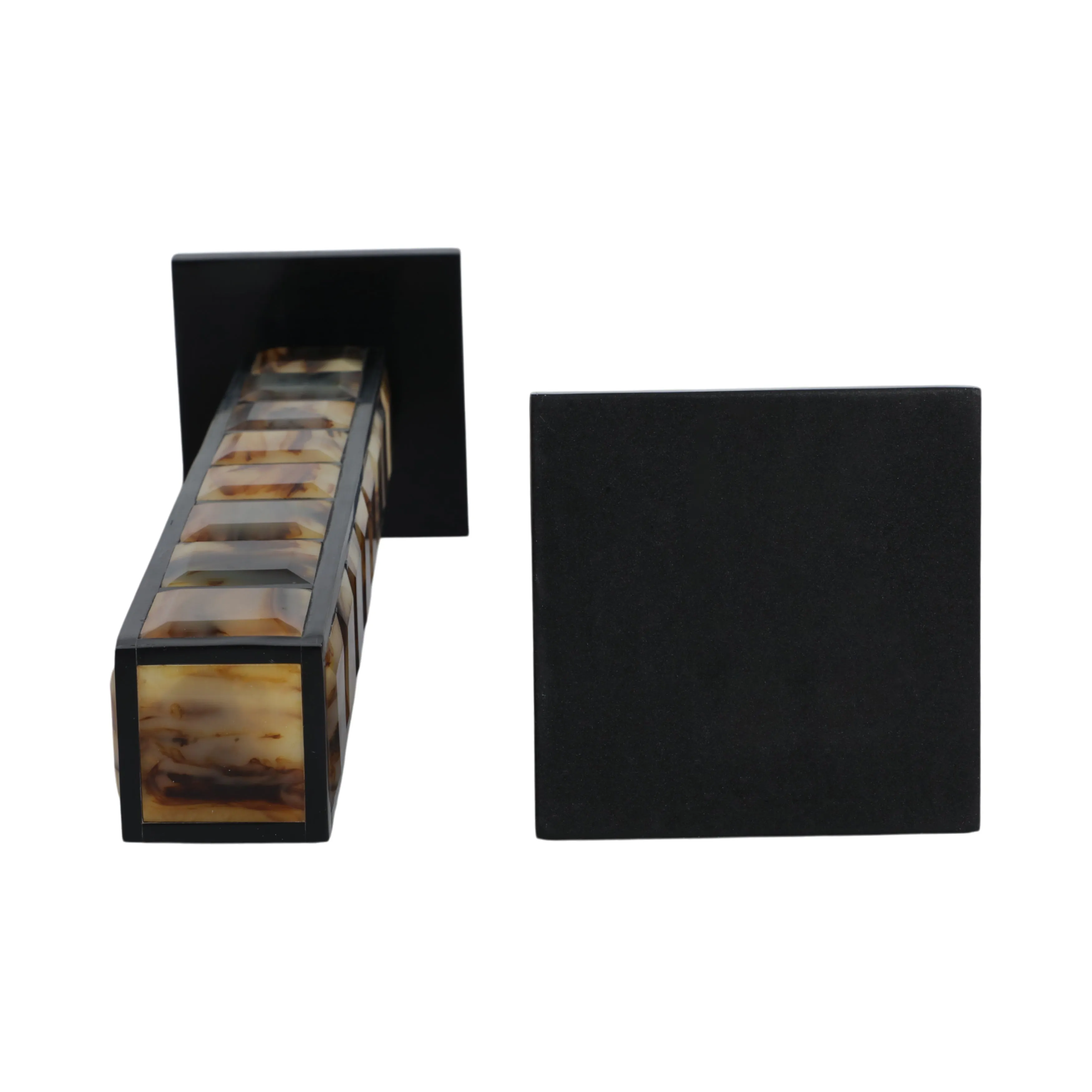 S/2 21/16" Newry Brown And Black Towers