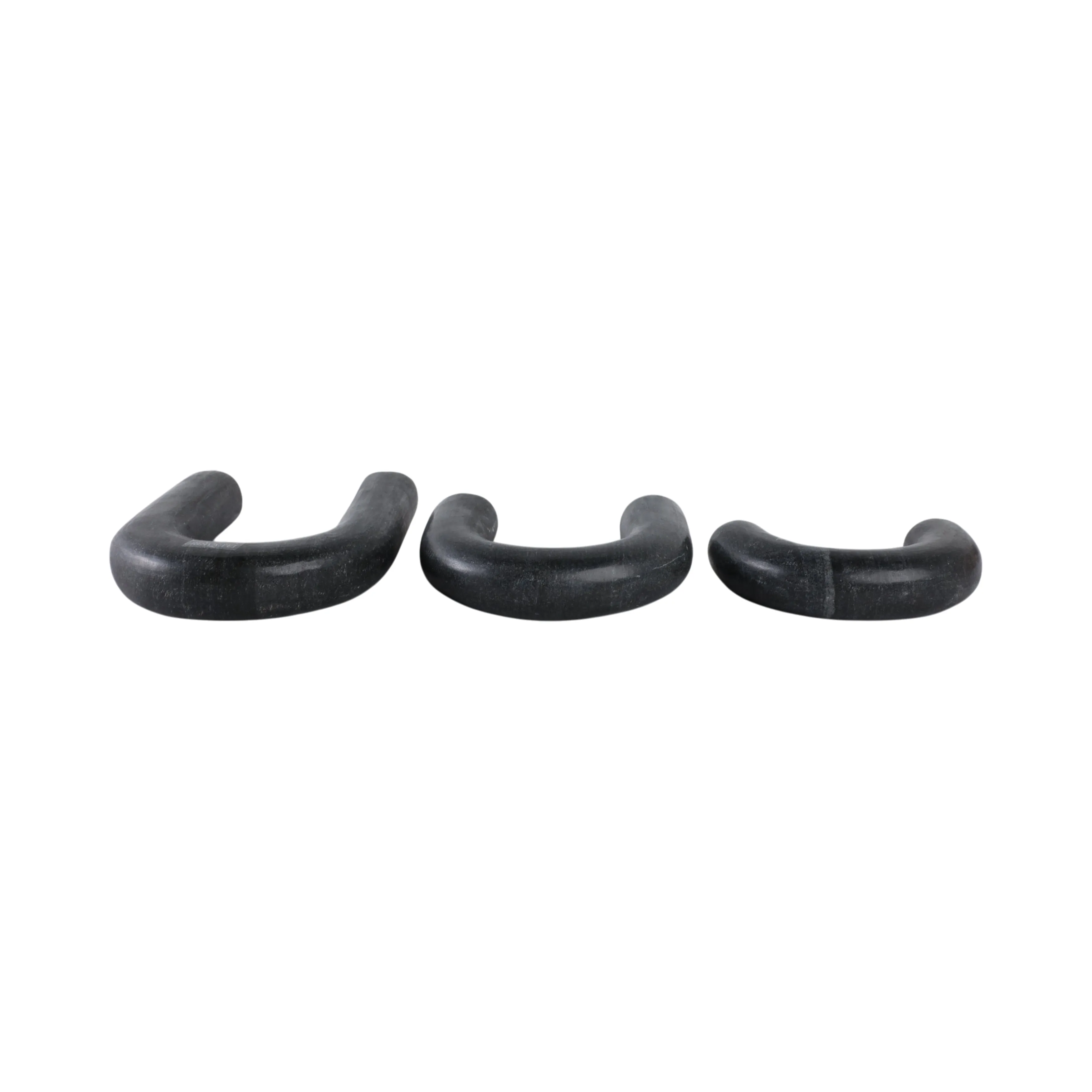S/3 10" Walton Black Marble Arches