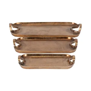 S/3 15/19/23" Darcy Trays, Bronze