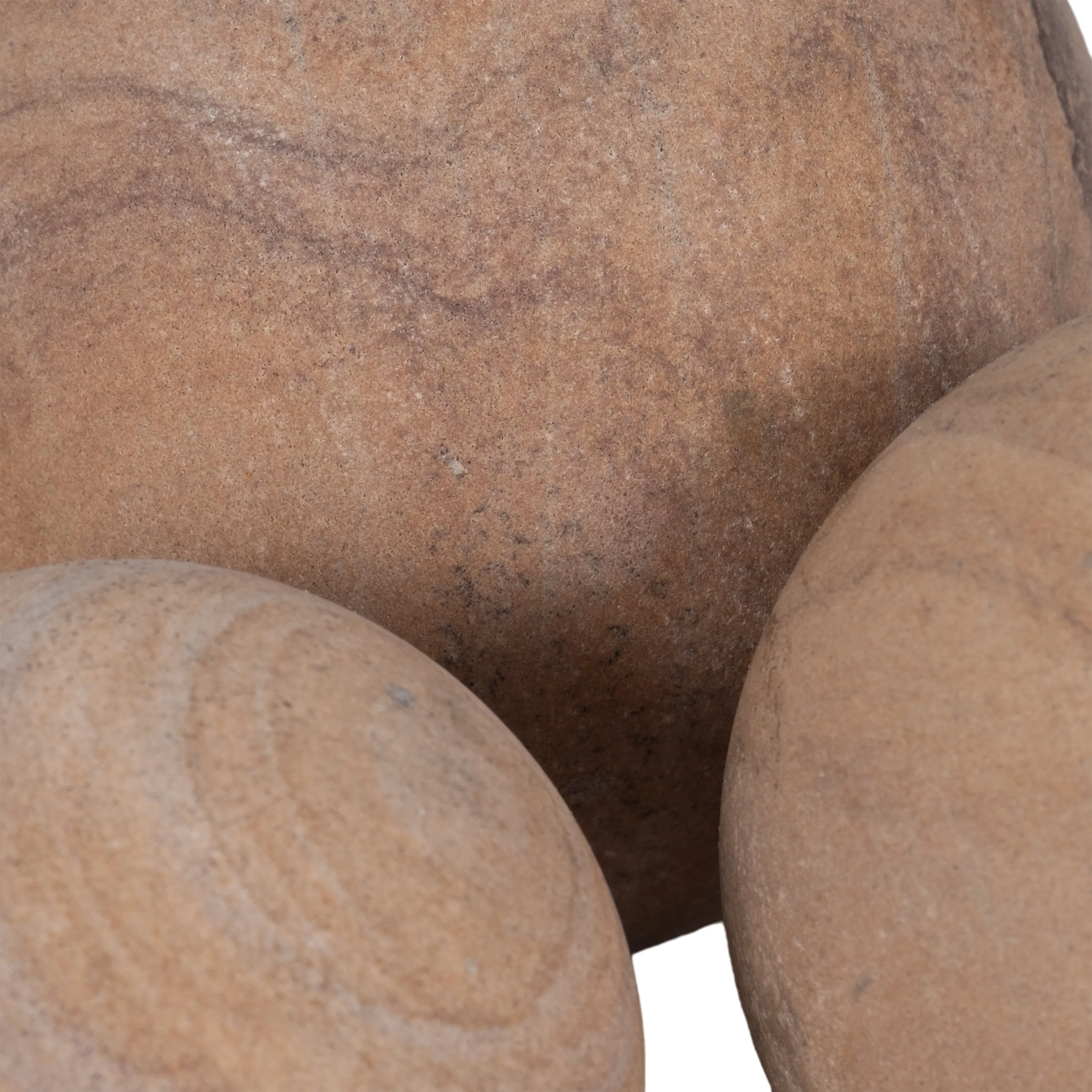 S/3 3/5" MAVERICK SANDSTONE SPHERES, NATURAL