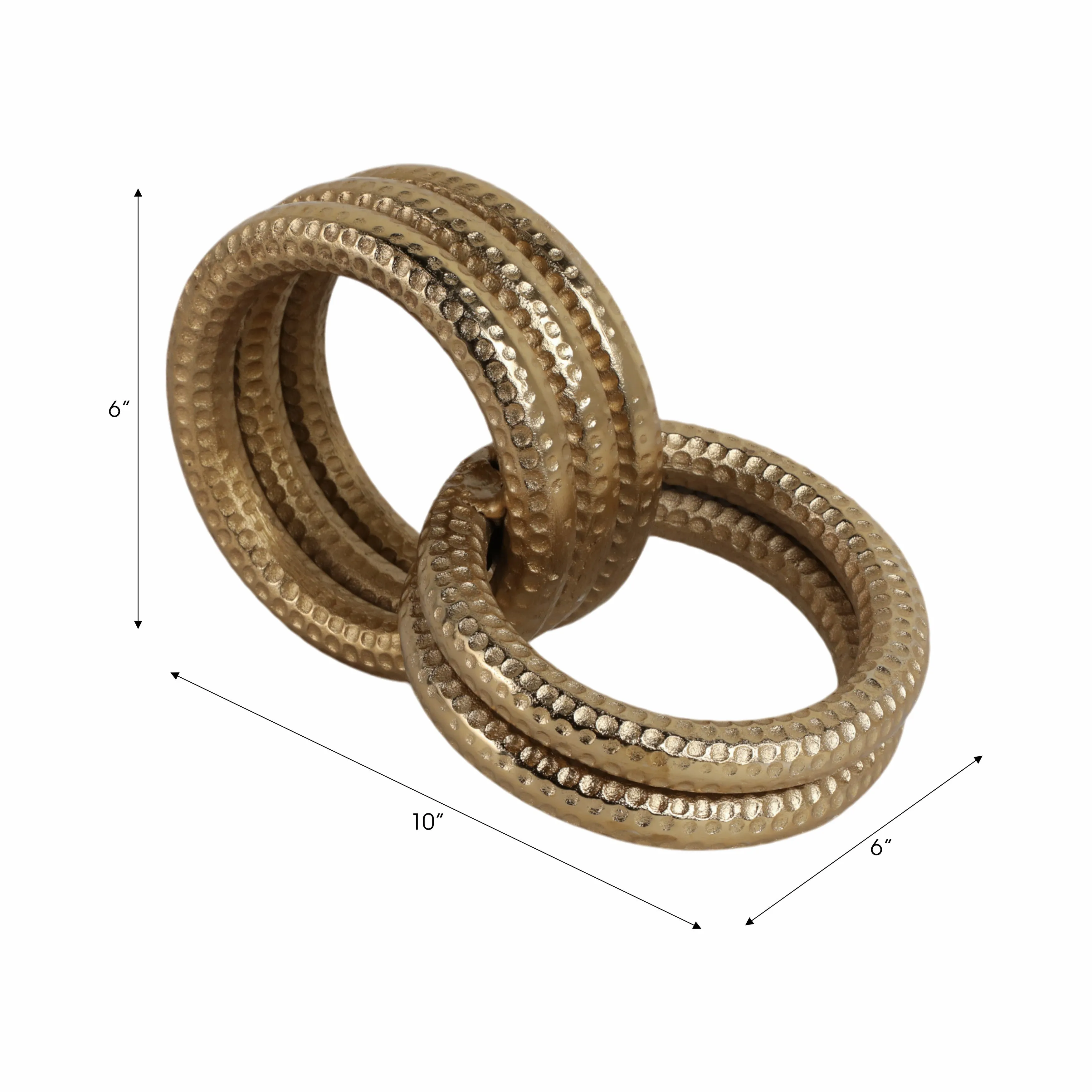 S/3 6/7/10" Dillingham Metal Gold Rings