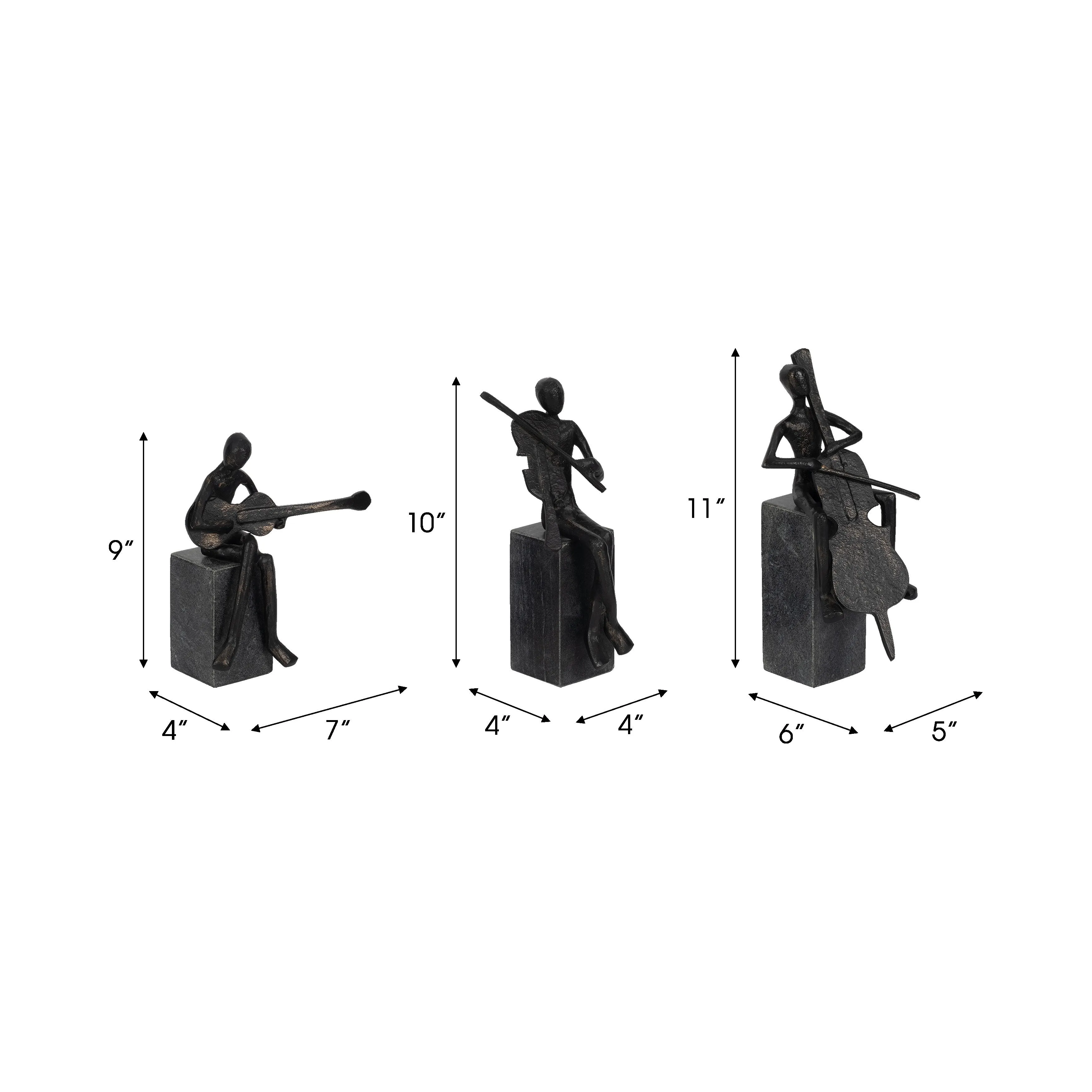 S/3 9/10/11" Aston Musicians, Black