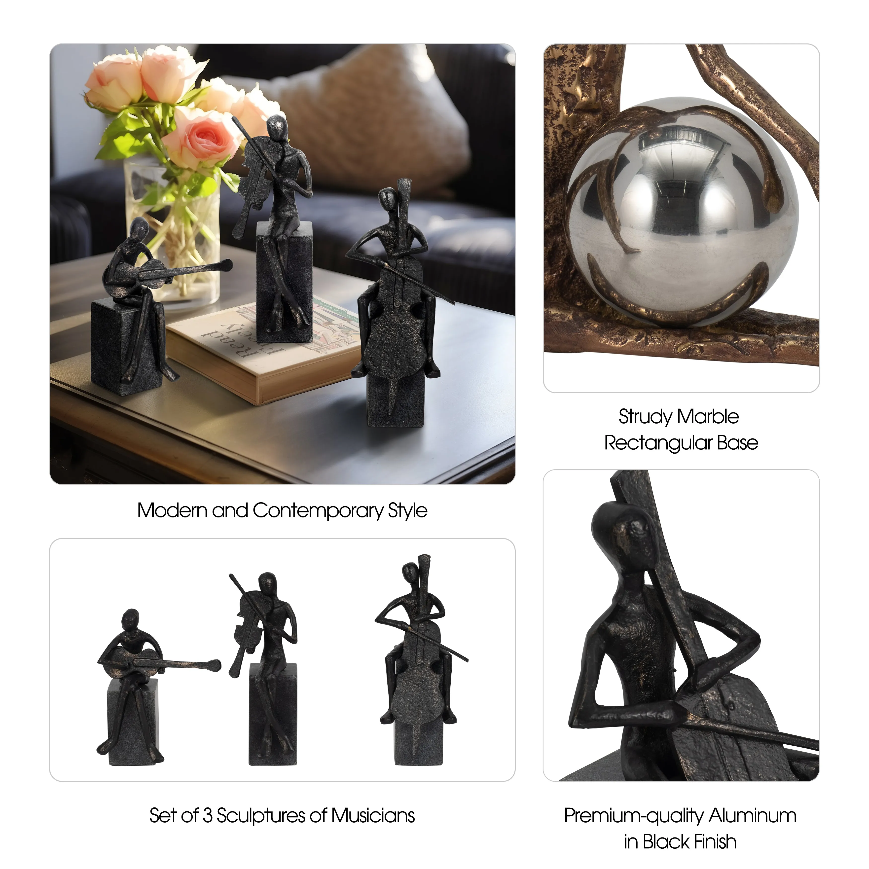 S/3 9/10/11" Aston Musicians, Black