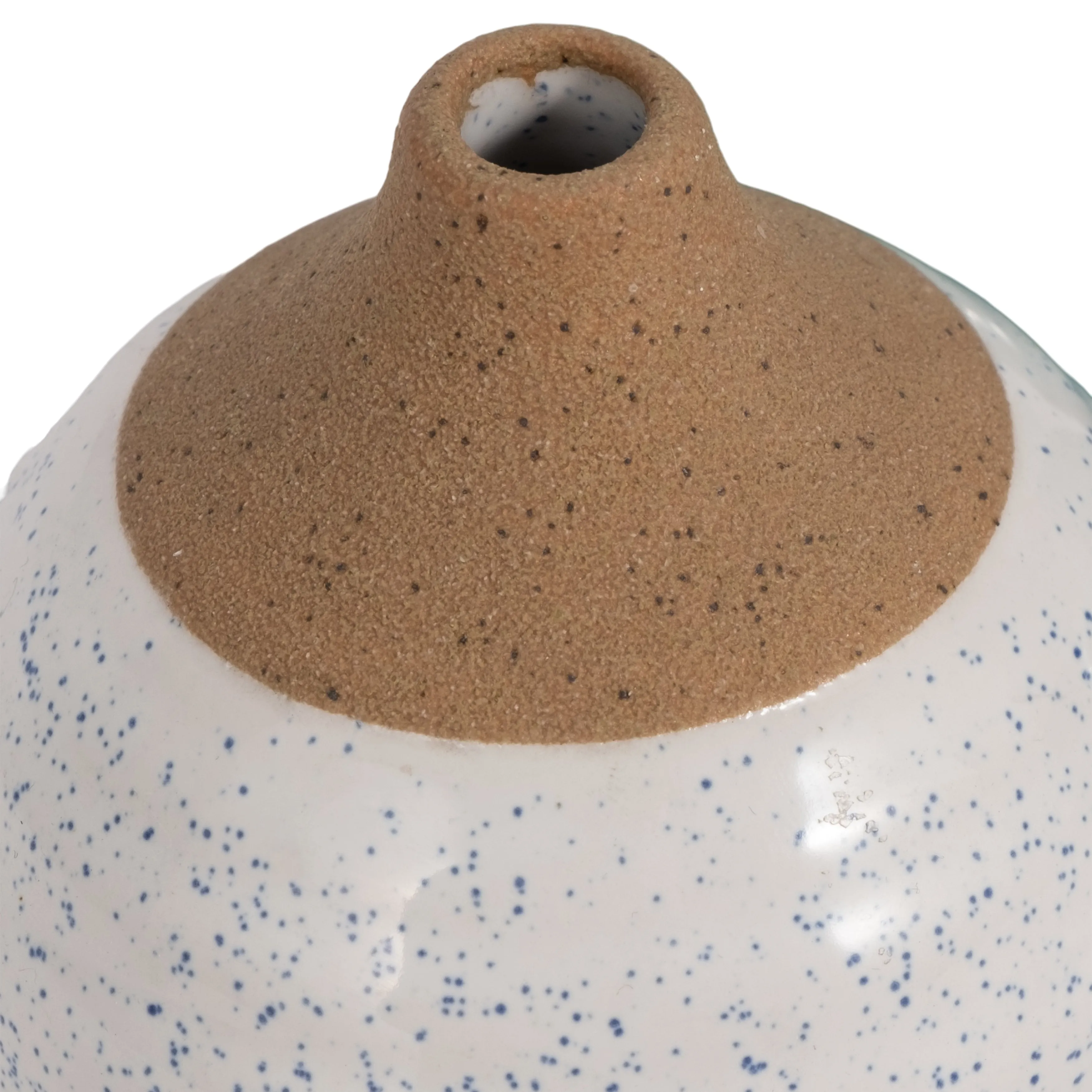 S/3 GLAZED BUD VASES, BLUE/TURQ/WHITE