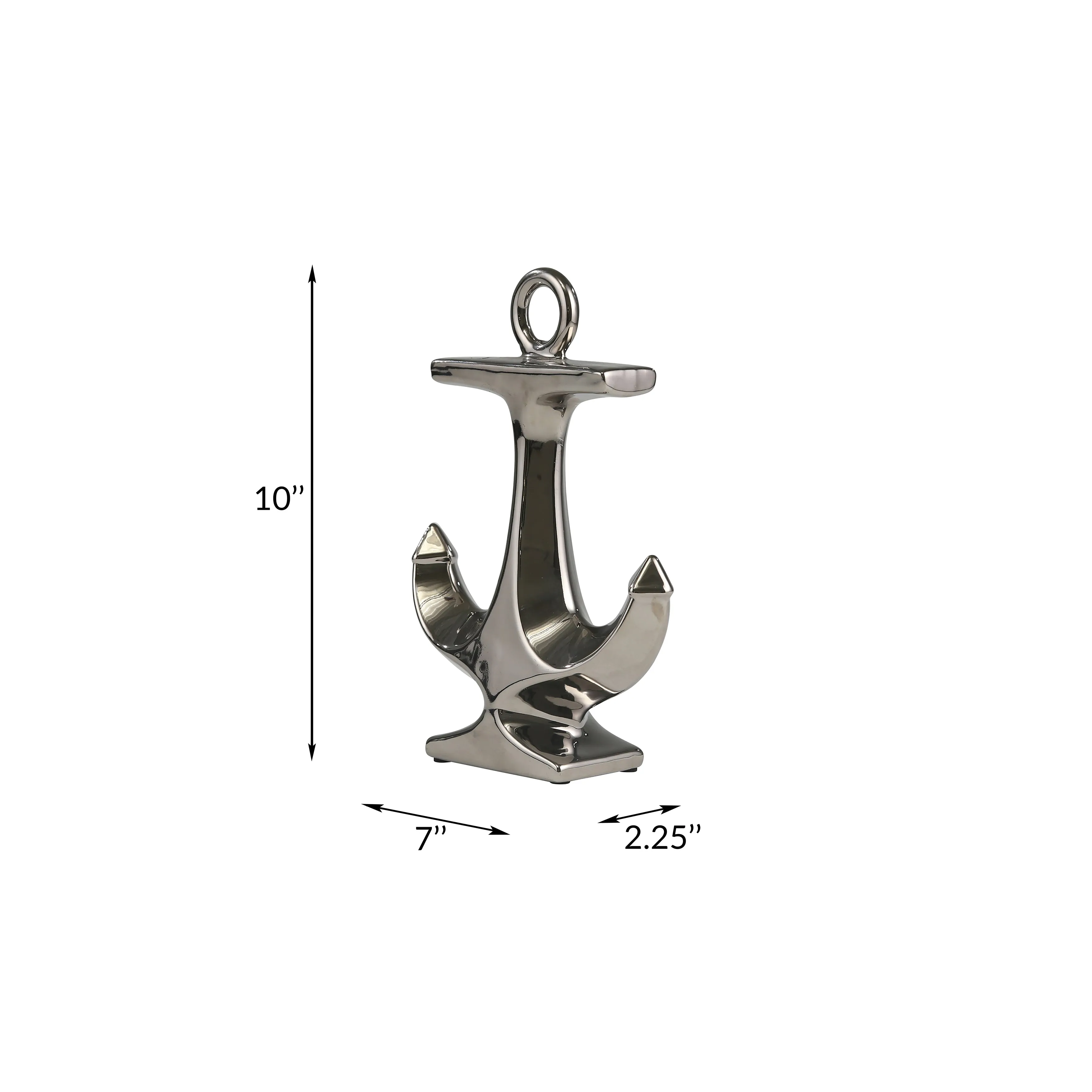 SILVER CERAMIC ANCHOR 10"