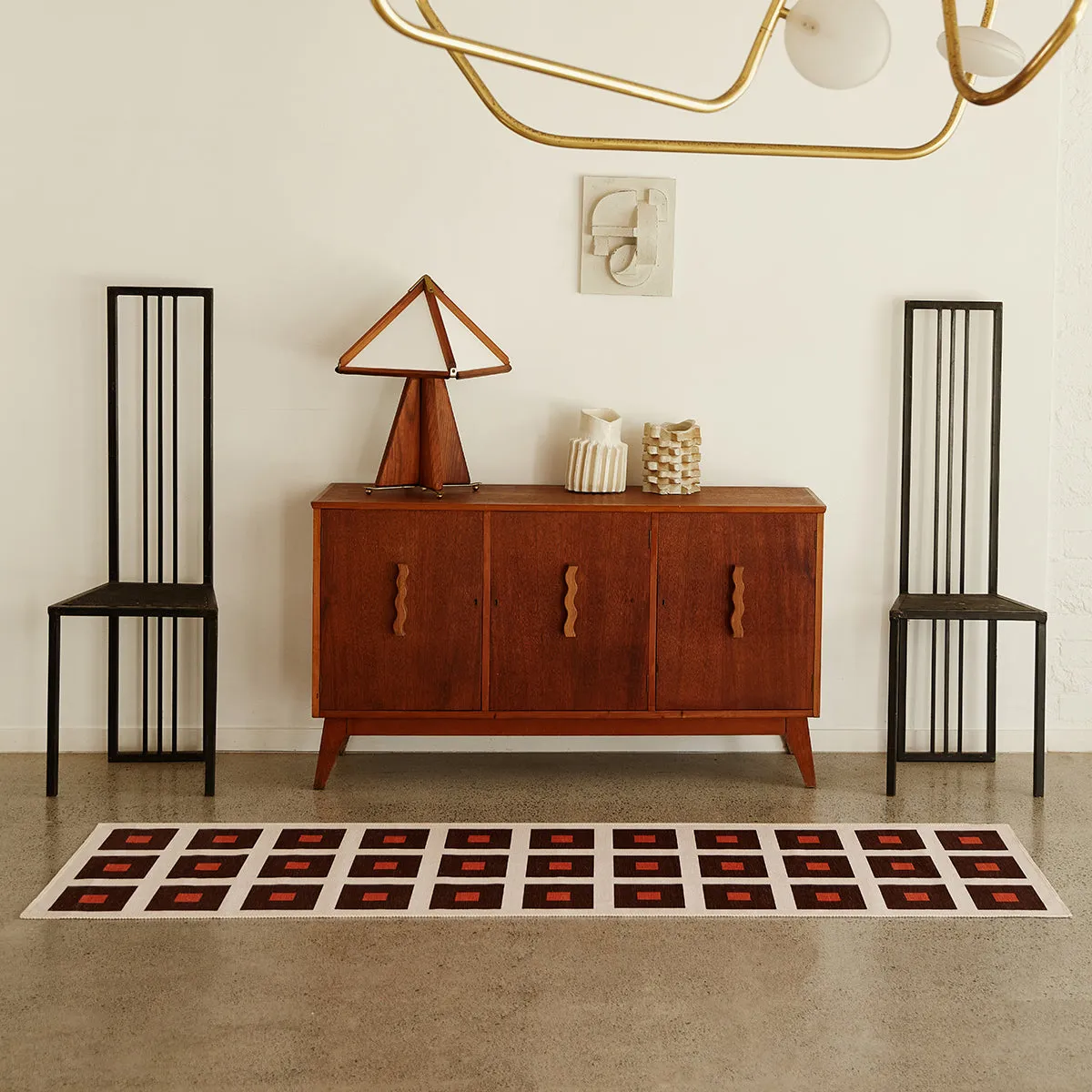 Square Chenille Washable Rug
