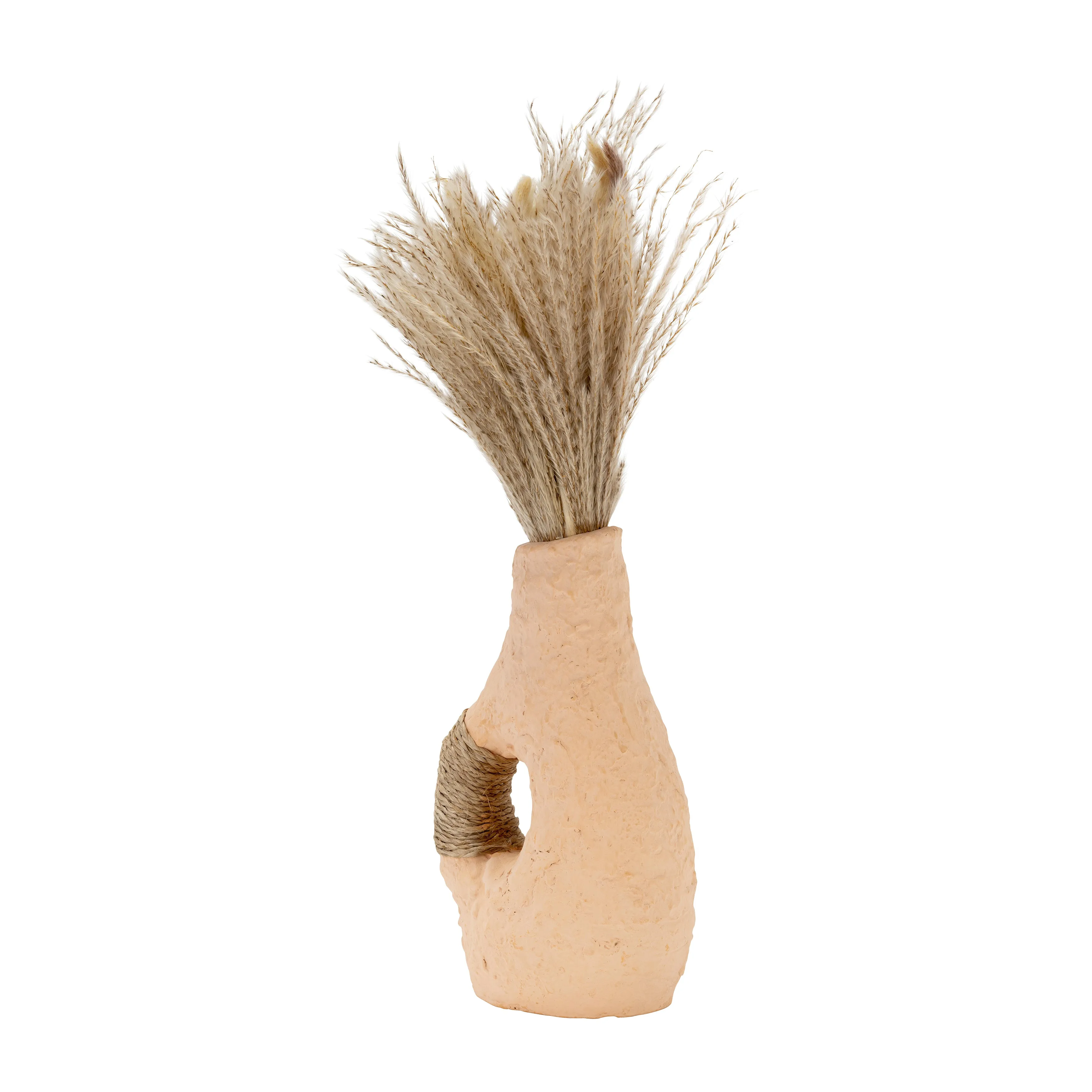 TERRACOTTA 11"H, SINGLE HANDLE W/TWINE VASE