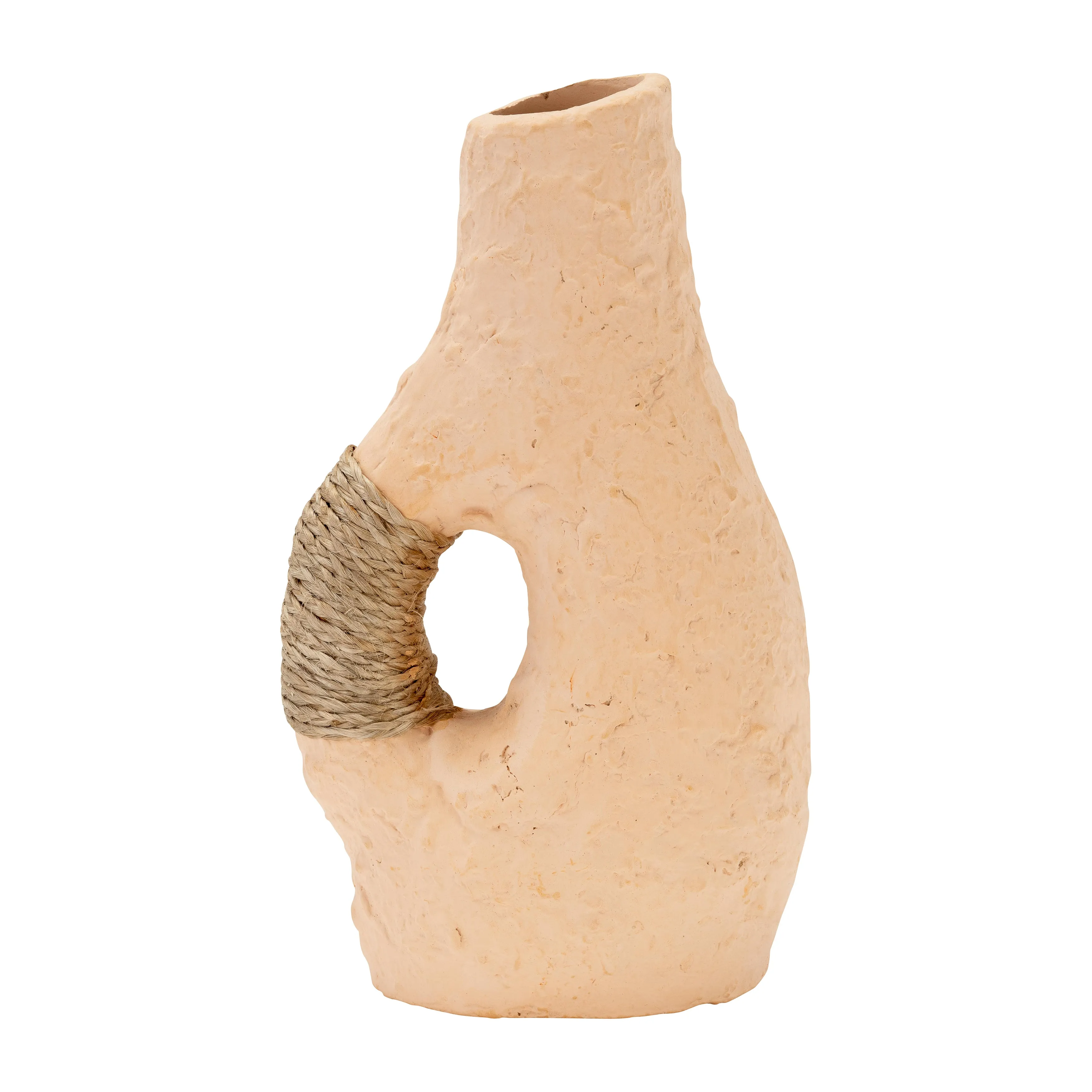 TERRACOTTA 11"H, SINGLE HANDLE W/TWINE VASE