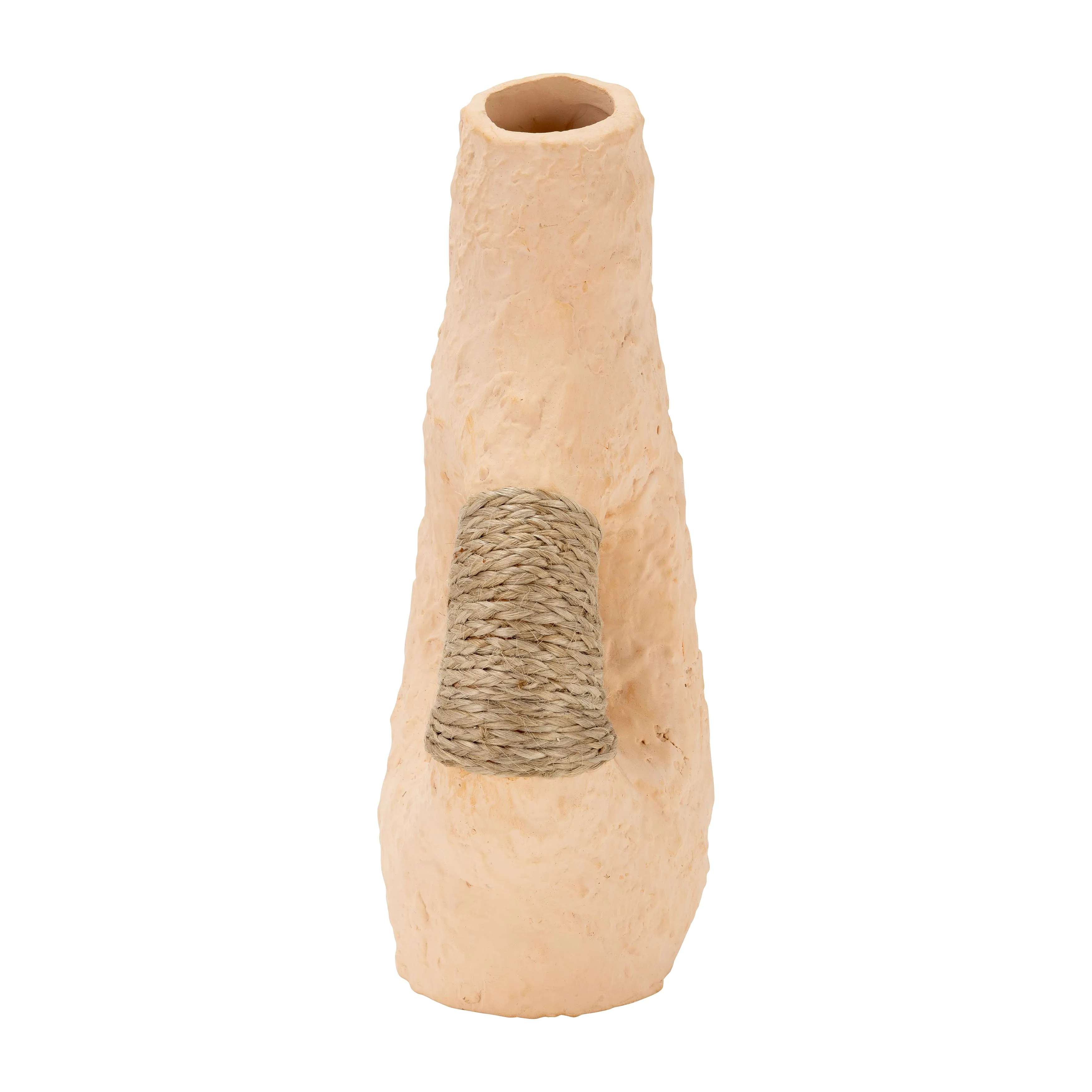 TERRACOTTA 11"H, SINGLE HANDLE W/TWINE VASE