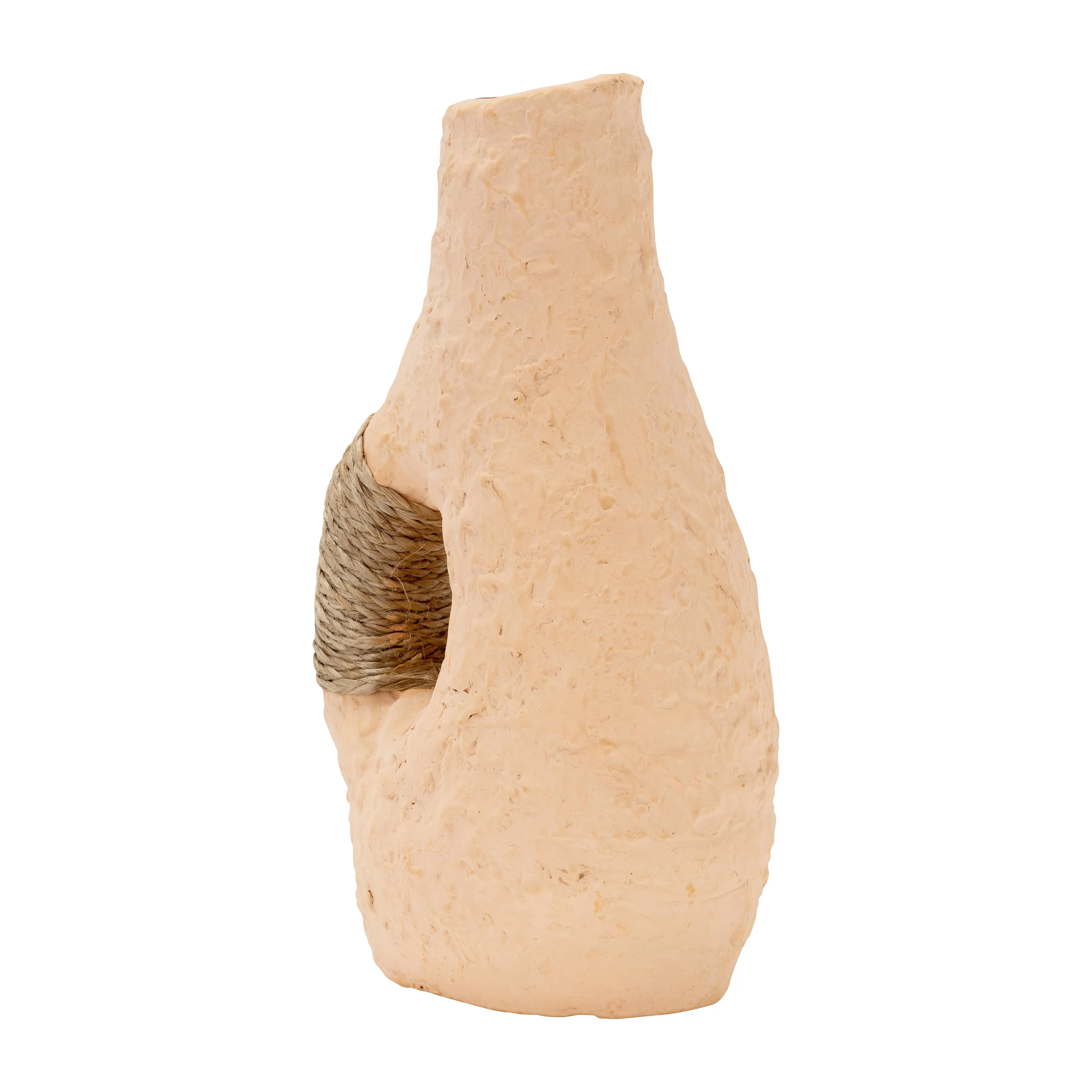 TERRACOTTA 11"H, SINGLE HANDLE W/TWINE VASE