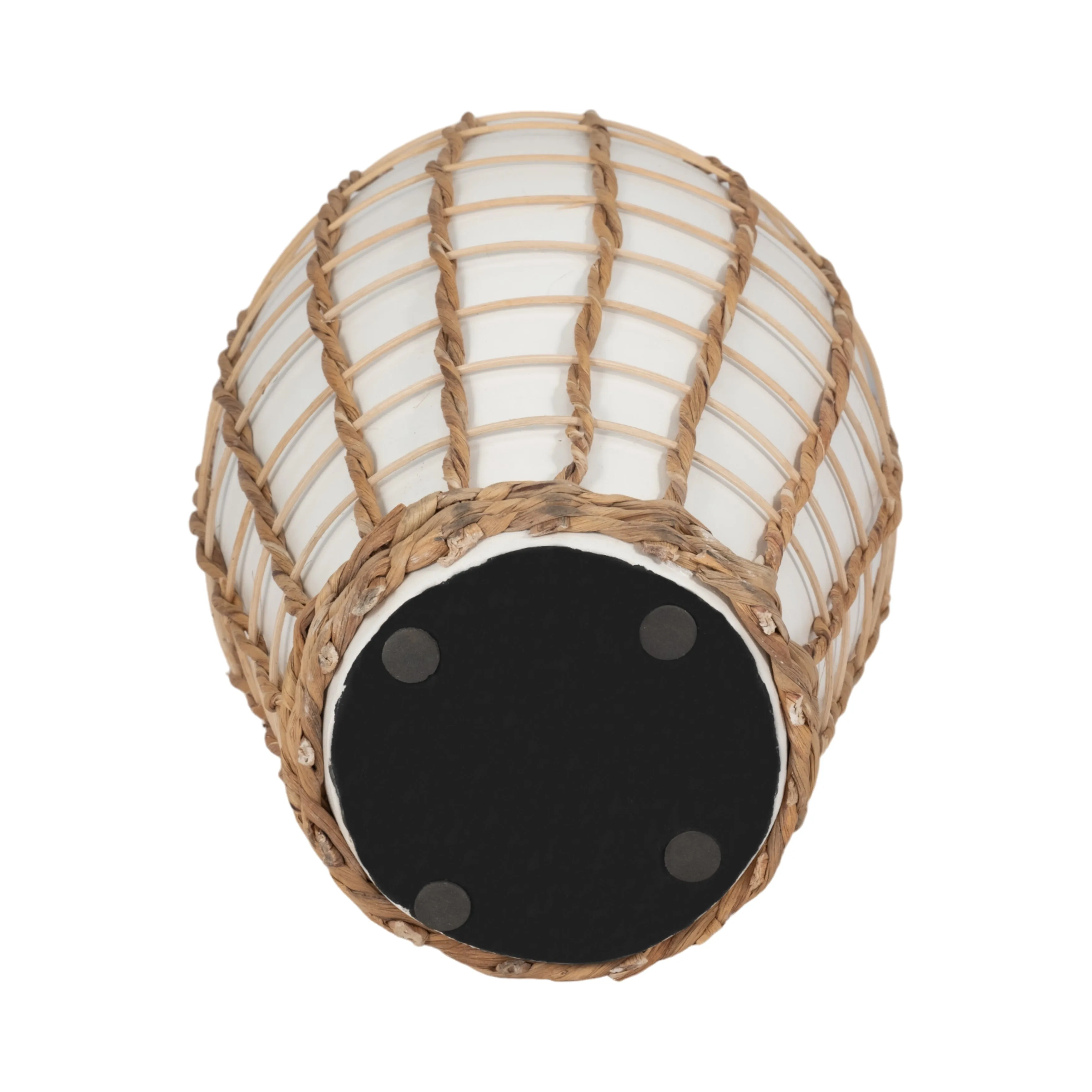 TERRACOTTA, 18"H BOTTLE VASE, WHITE/BROWN