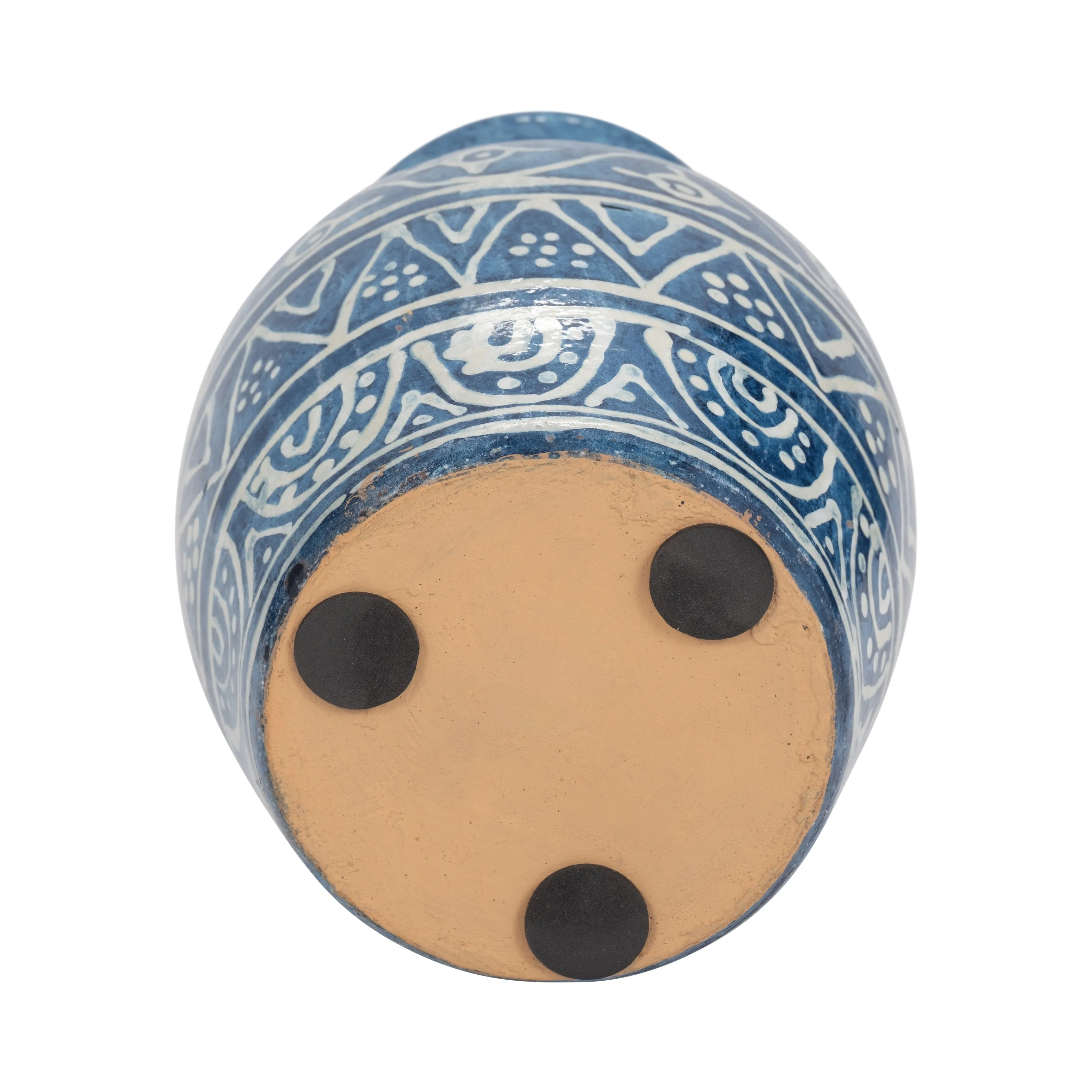 TERRACOTTA,10"H VASE, BLUE
