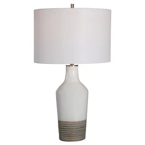 Uttermost Dakota White Crackle Table Lamp
