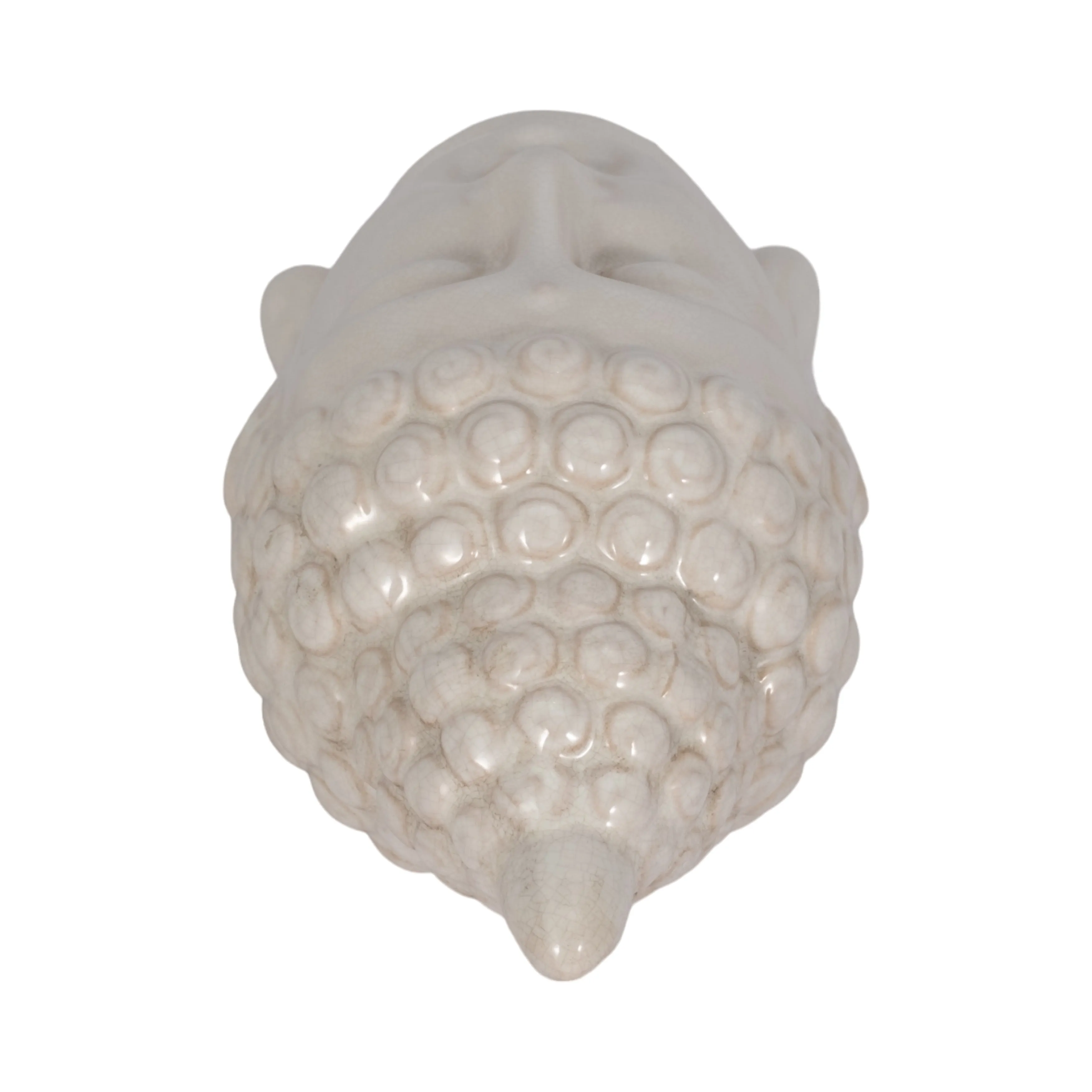 WHITE CERAMIC BUDDHA HEAD