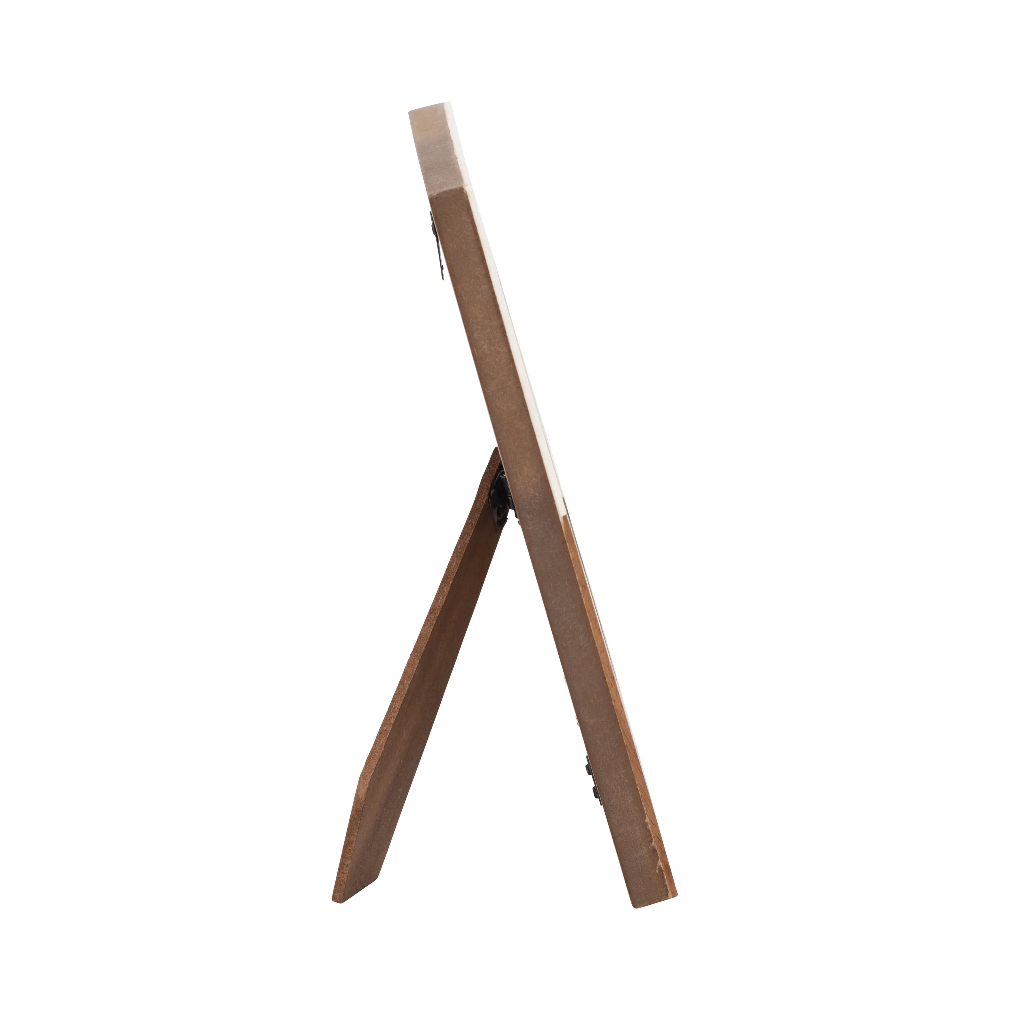 Wood, 15"H Textured Taper Candle Holder, Brown