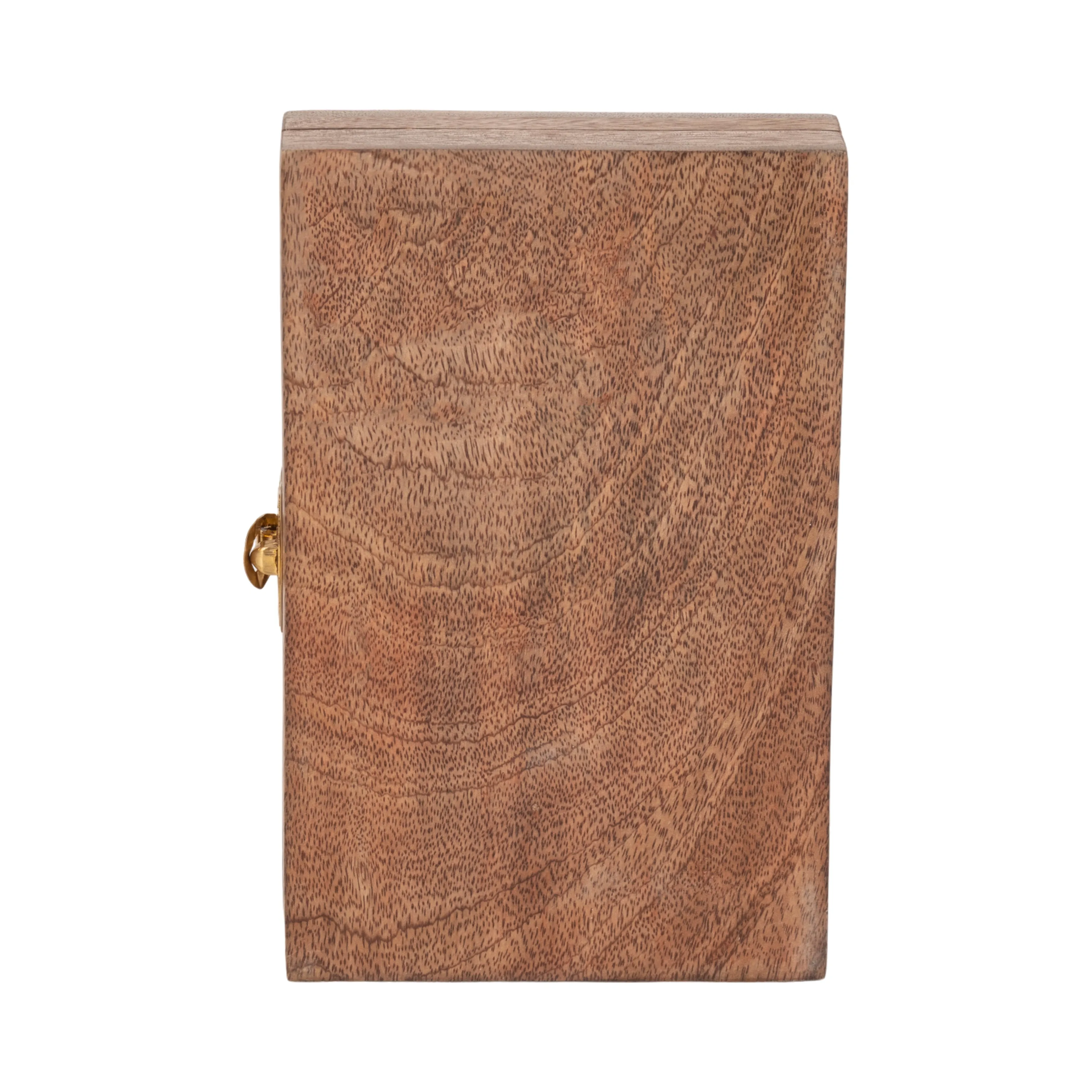 WOOD, 7X5 CARDS & DICE BOX, BROWN