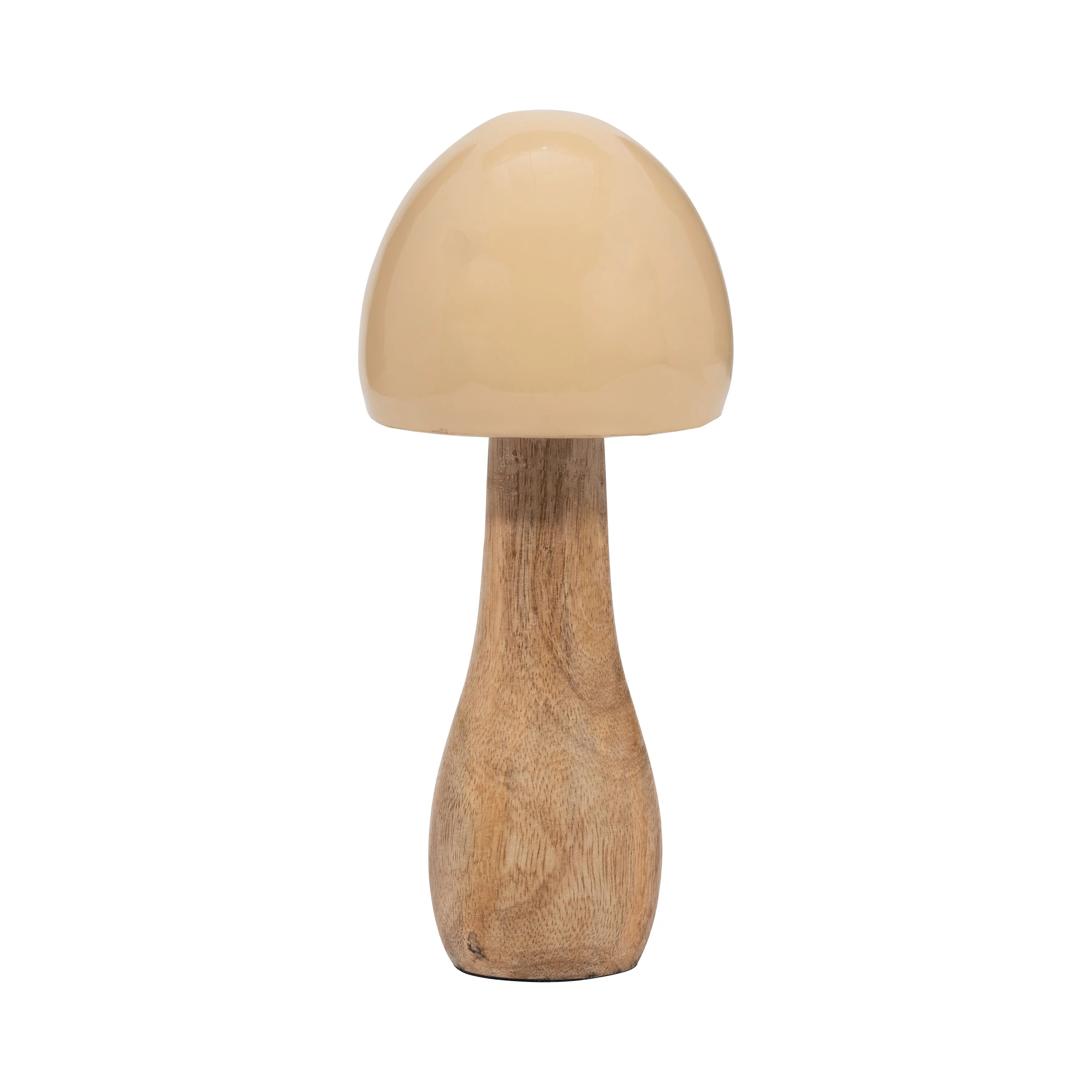 WOOD, 8" CONED MUSHROOM, IVORY