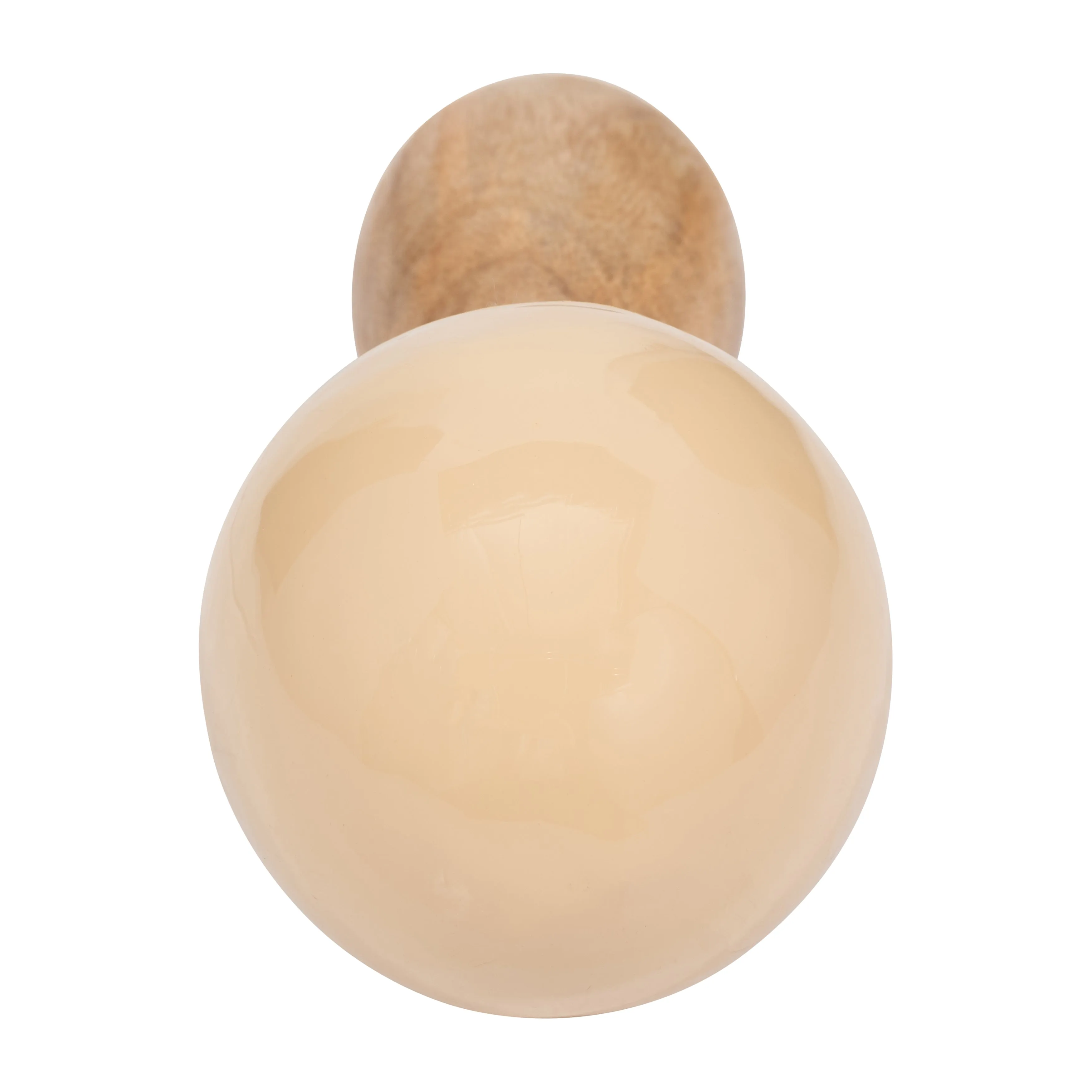 WOOD, 8" CONED MUSHROOM, IVORY