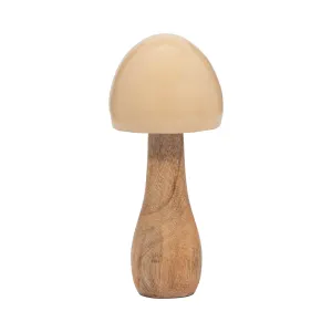 WOOD, 8" CONED MUSHROOM, IVORY