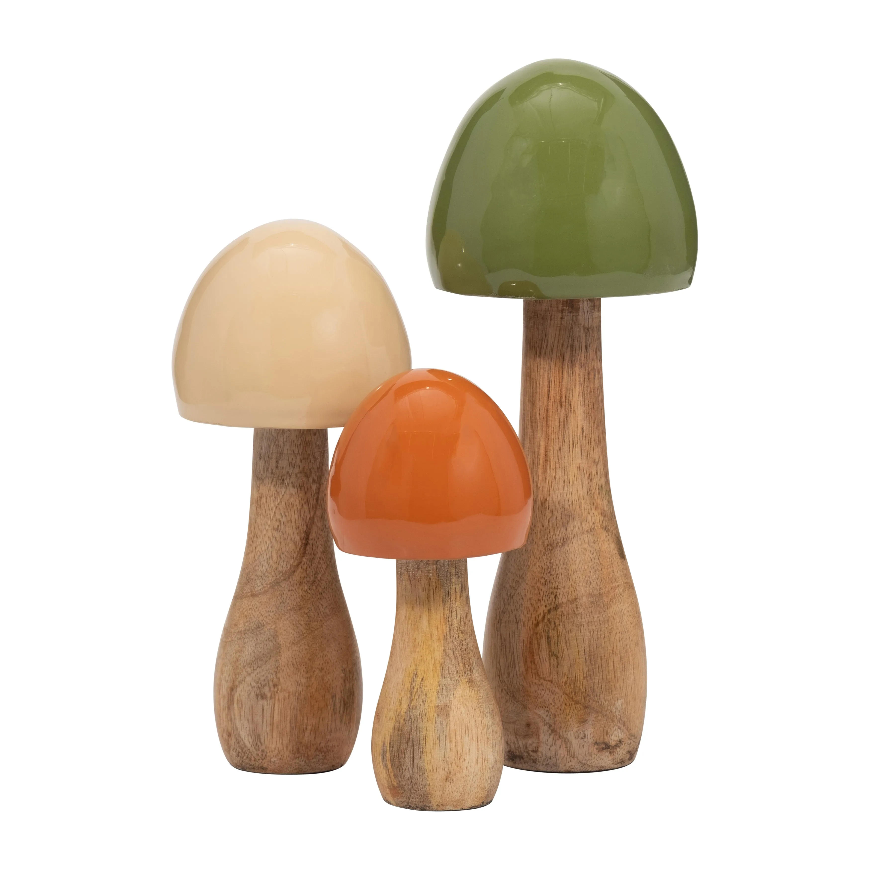 WOOD, 8" CONED MUSHROOM, IVORY