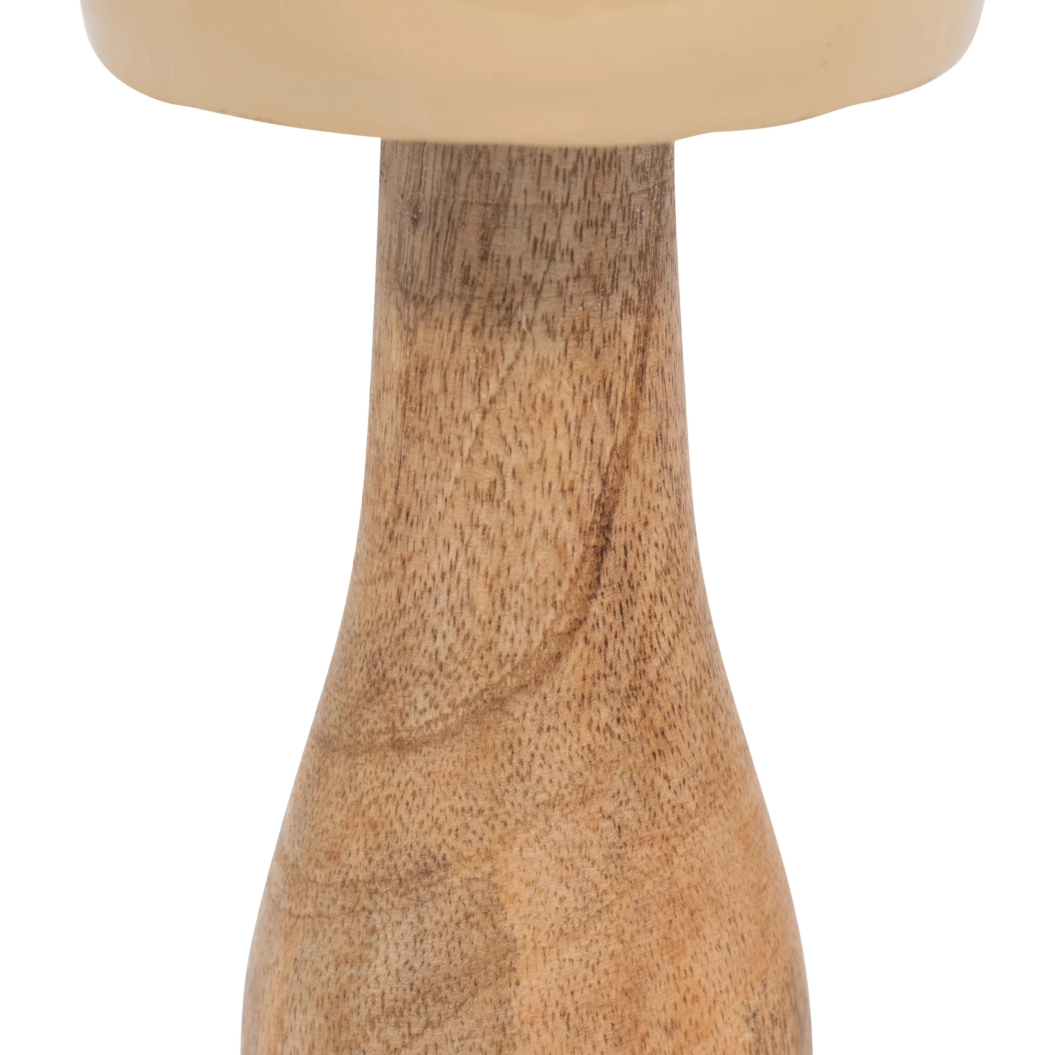 WOOD, 8" CONED MUSHROOM, IVORY