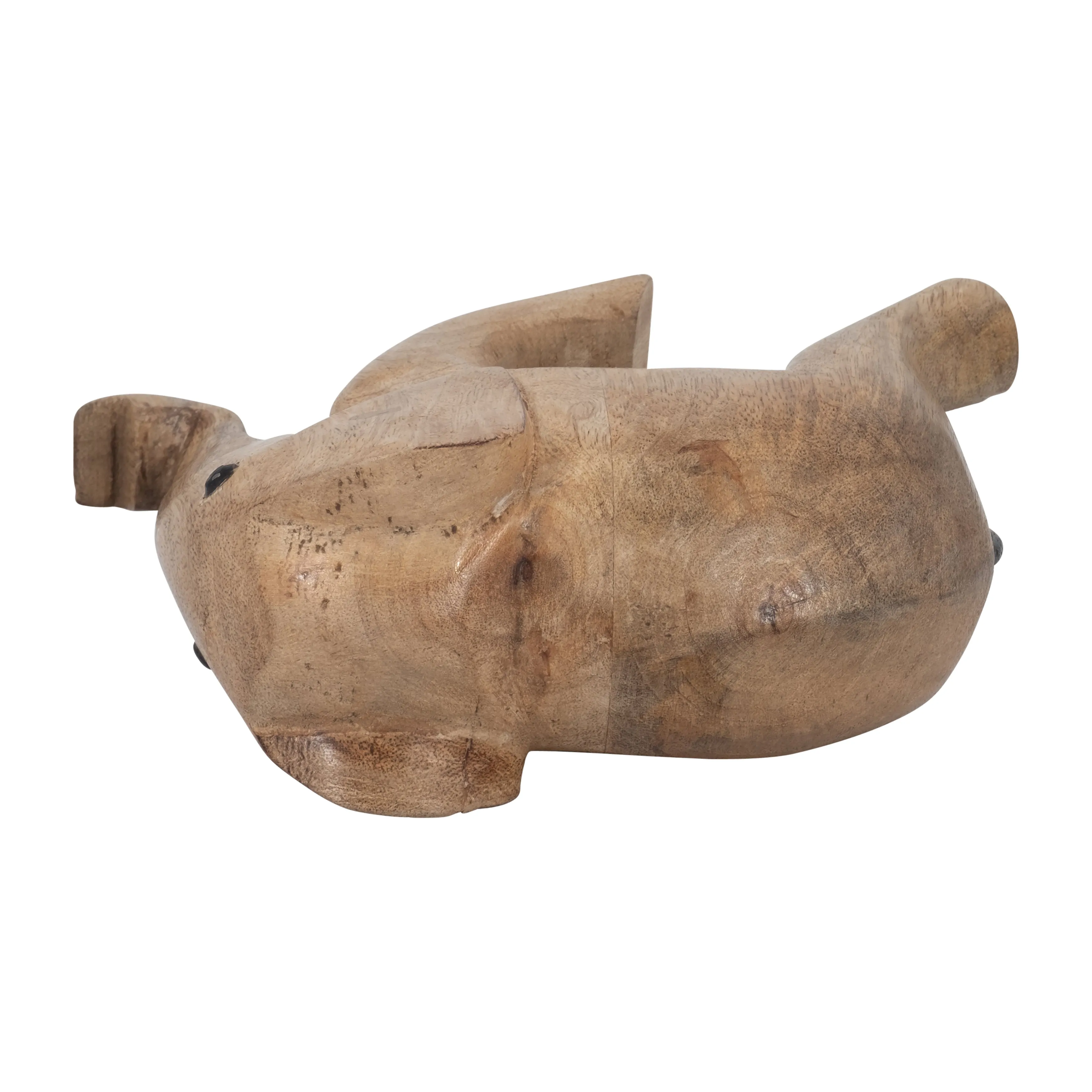 WOOD, 8"H ELEPHANT DECO, BROWN