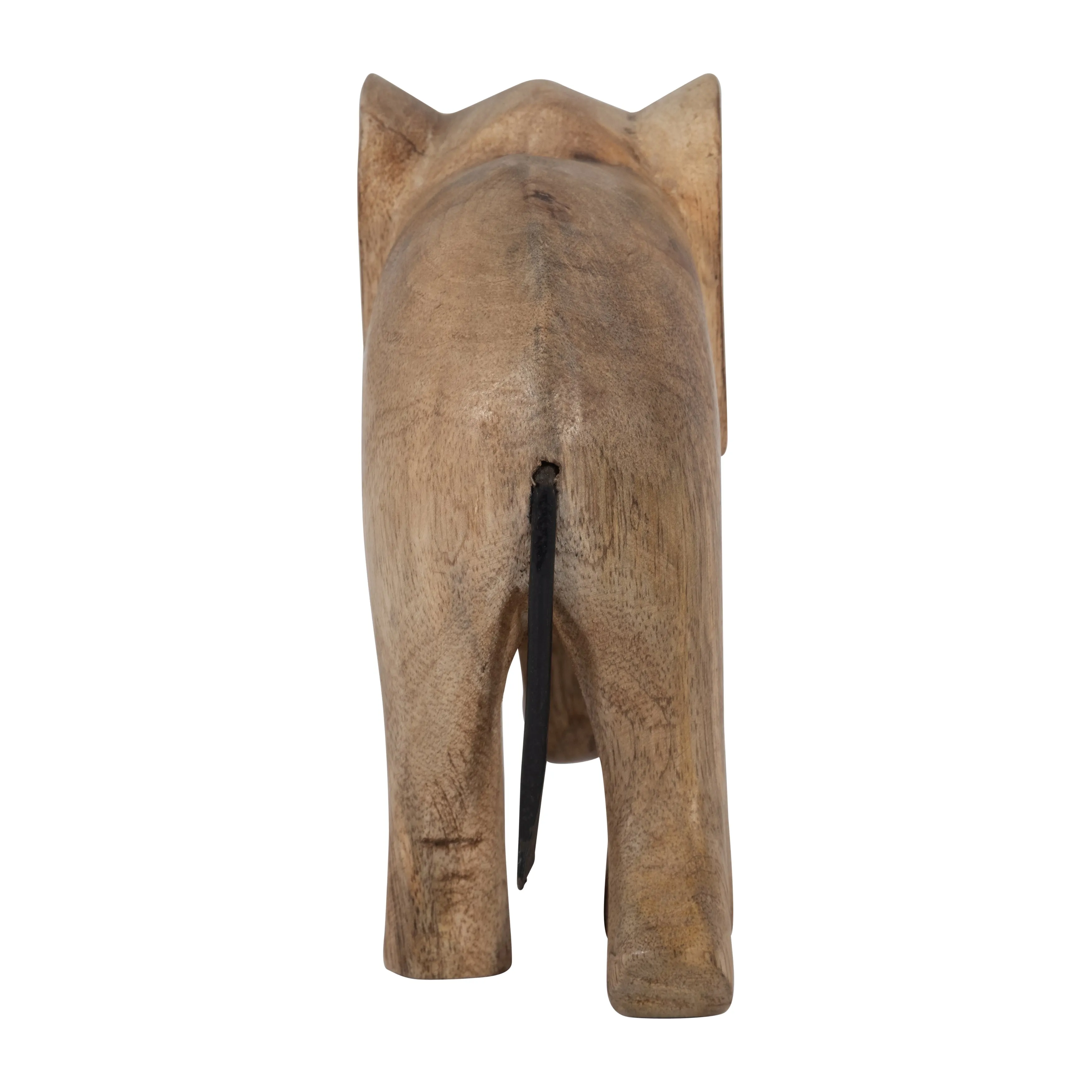 WOOD, 8"H ELEPHANT DECO, BROWN
