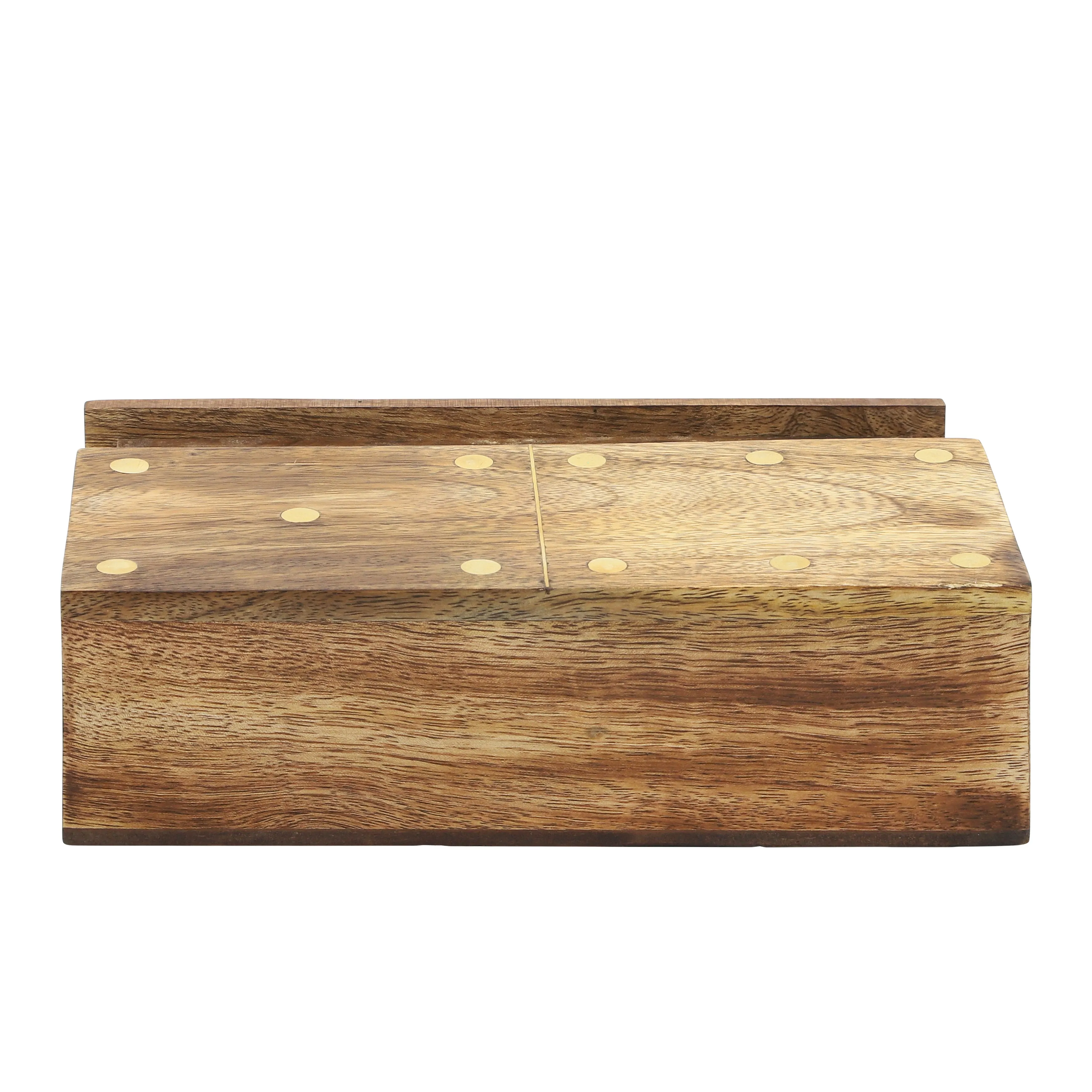 WOOD, 9X3 DOMINOES, BROWN