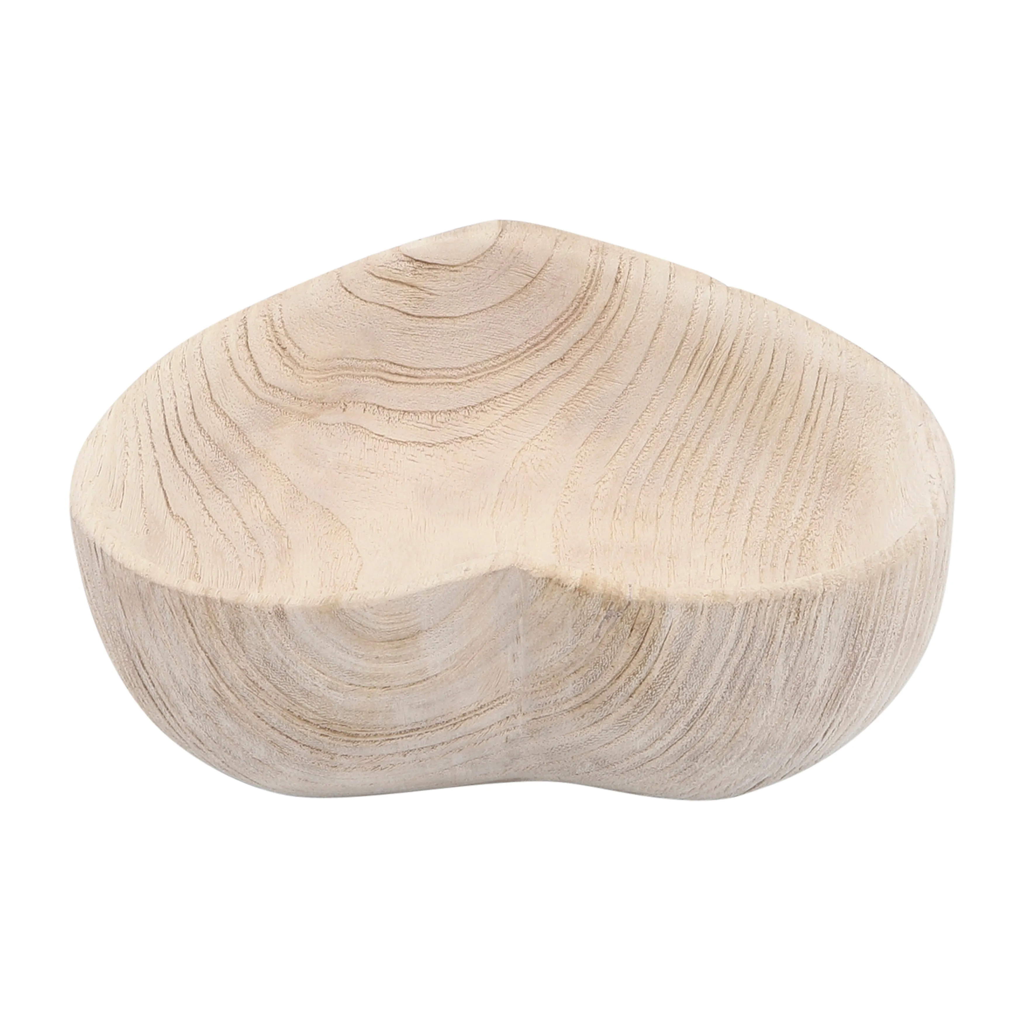WOOD, S/2 9/10" HEART BOWLS, NATURAL