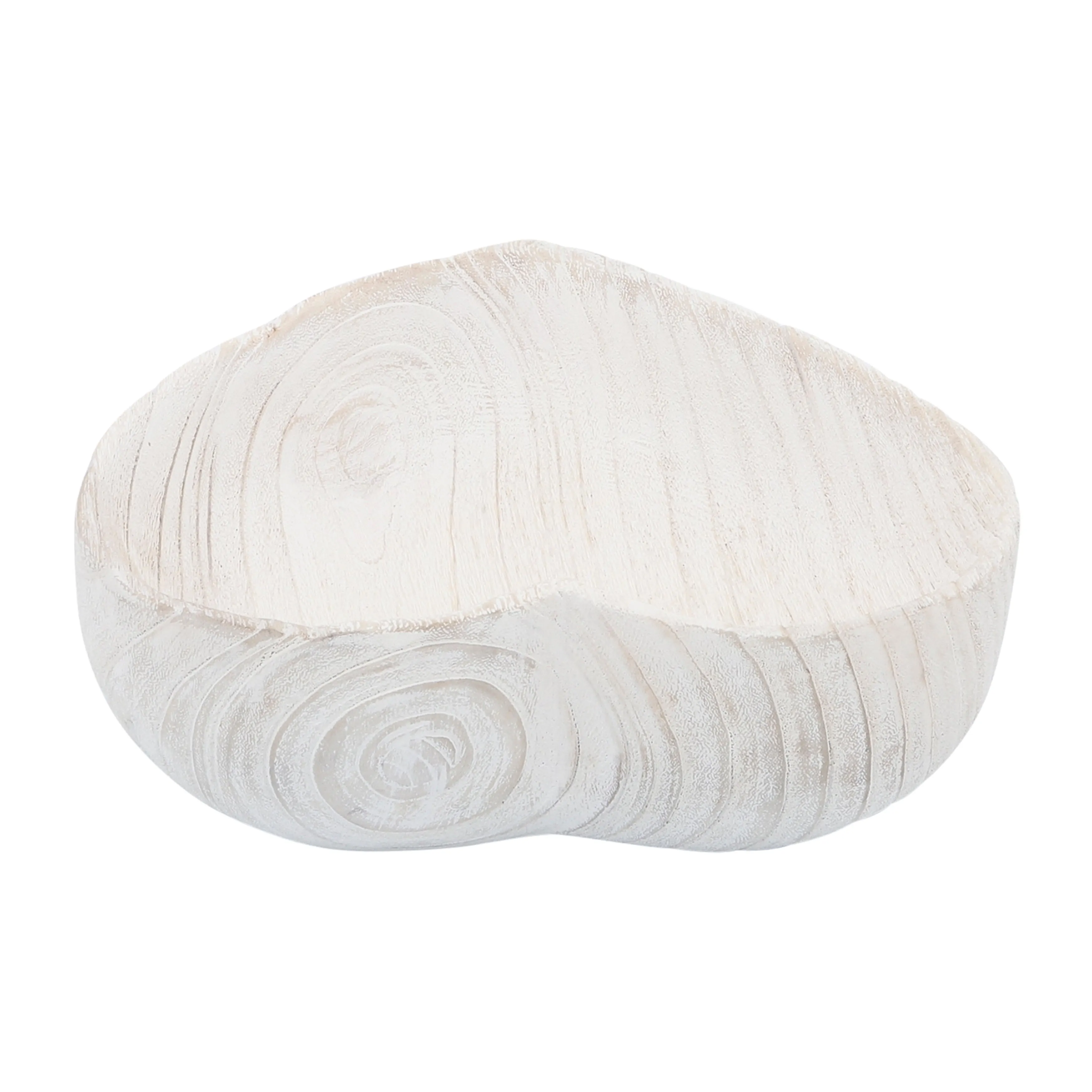 WOOD, S/2 9/10" HEART BOWLS, WHITE