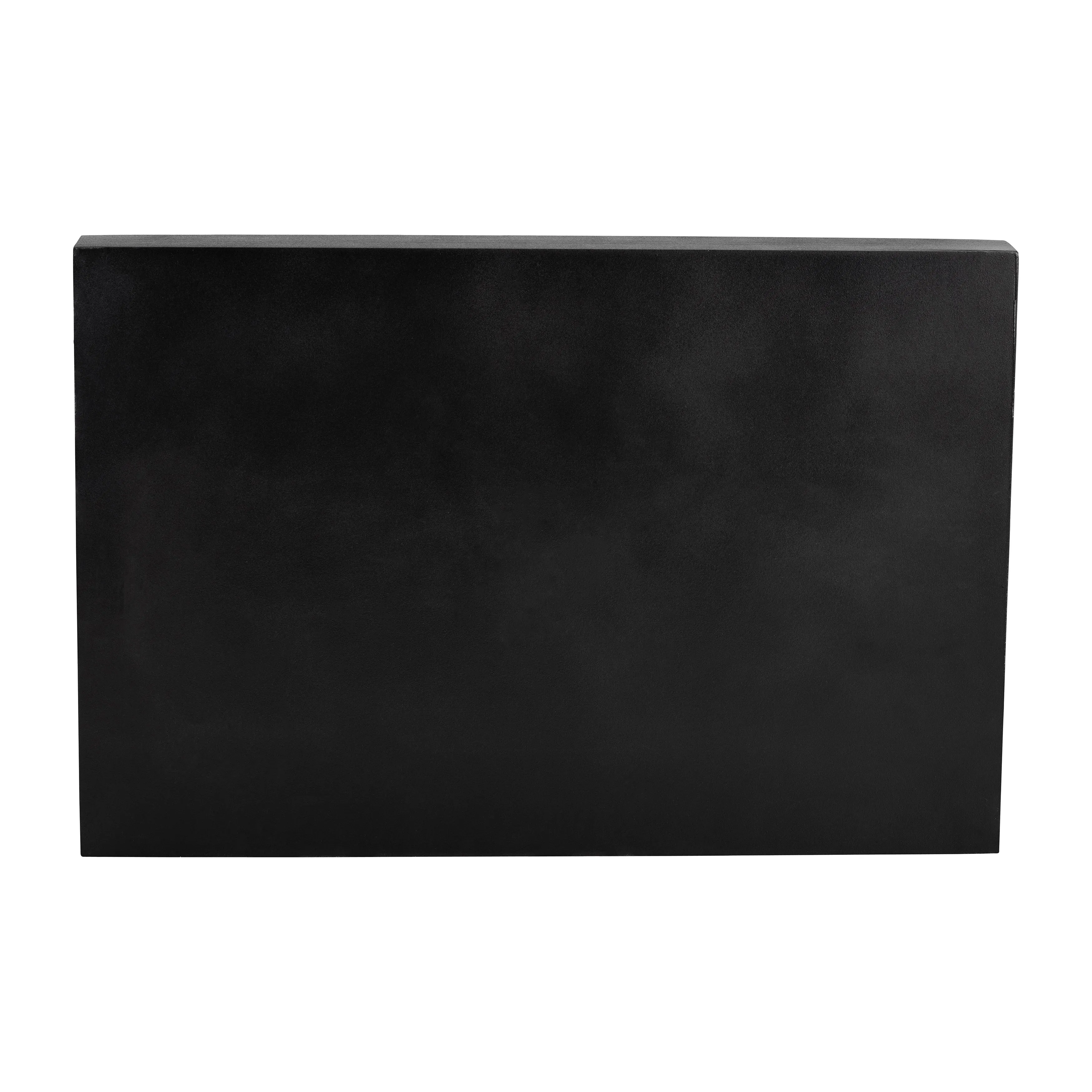 WOOD/GLASS, S/2 14/18"L REACTANGULAR TRAYS, BLACK